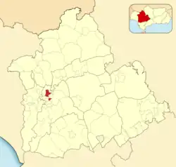 Расположение муниципалитета Валенсина-де-ла-Консепсьон на карте провинции