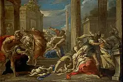 Избиение младенцев в Вифлееме. Между 1650 и 1655. Холст, масло. Музей истории искусств, Вена