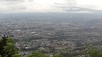 Вид на Центральную долину и город Сан-Хосе