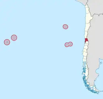 Область Вальпараисо на карте