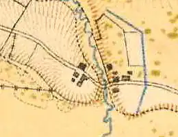 Деревня Вехкоя на карте 1885 года