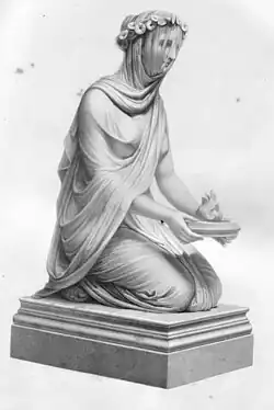 «Весталка в вуали». Статуя,  ок. 1848, Чатсуорт-хаус.