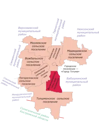 Муниципальное образование «Великодворское» на карте