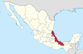 Веракрус на карте