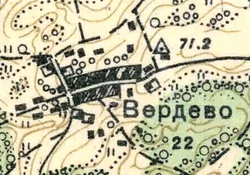 План деревни Вердия. 1938 год