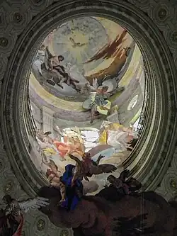 Прославление Пресвятой Троицы. Роспись лантерны купола