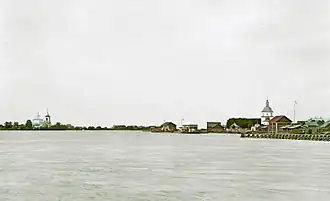 Вид с плотины Bмп. Марии Феодоровны на Каргулино и Крохино