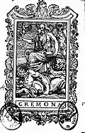 Cremonensium orationes III, frontispiece, 1550