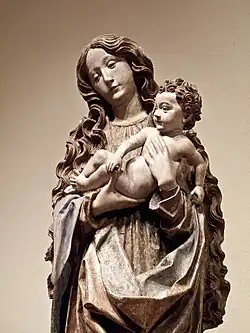 Дева Мария с Младенцем. Ок. 1480. Дерево, резьба