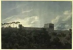 Вид виллы Ланте на Яникульском холме в Риме. 1782–1783. Бумага, акварель. Метрополитен-музей, Нью-Йорк