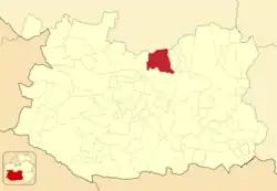 Расположение муниципалитета на карте провинции
