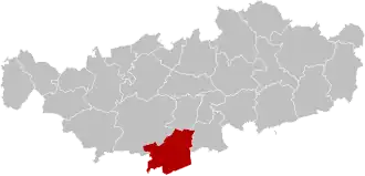Расположение муниципалитета на карте провинции