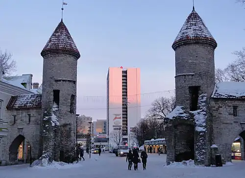 Вид из Старого города, январь 2011 года