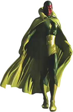 Вижн на варианте обложки комикса Avengers vol. 8 #43 (Март 2021)Художник — Алекс Росс.