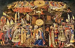 Поклонение волхвов. Между 1445 и 1447. Дерево, масло. Берлинская картинная галерея