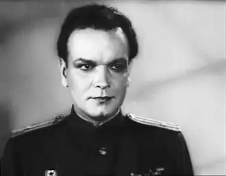 Владимир Дружников в роли майора Боканова в фильме «Честь товарища» (1953)