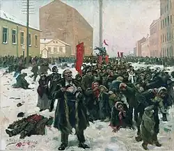 «9 января 1905 года на Васильевском острове» / «Кровавое воскресенье», 1905 г. Картина Владимира Маковского. Государственный центральный музей современной истории России, Москва.