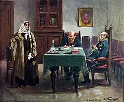 «Допрос революционерки», 1904 г. Государственный центральный музей современной истории России, Москва