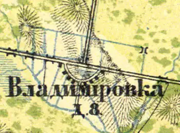 План деревни Владимировка. 1860 год