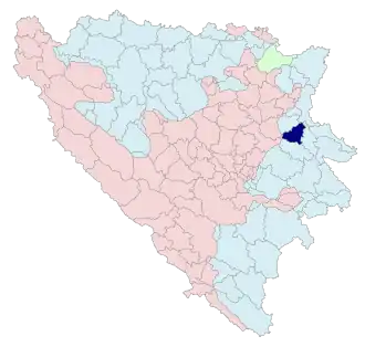 Община Власеница на карте