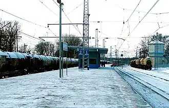 Пассажирская платформа станции до реконструкции