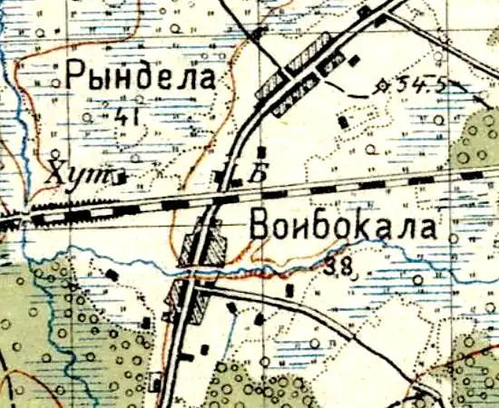 План деревни Войбокало. 1941 год