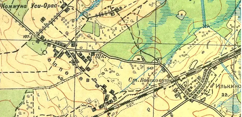 Земли современного посёлка Войсковицы. 1931 год