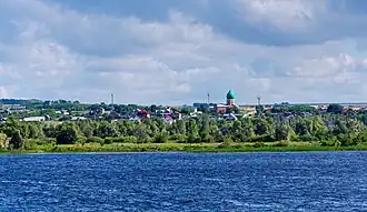 Вид на Брусяны с Волги, 2017 г.