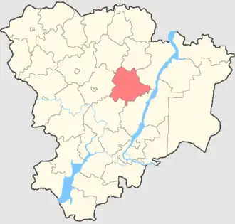 Ольховский район на карте