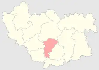 Острожский уезд на карте