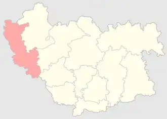 Владимир-Волынский уезд на карте