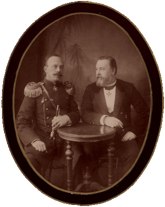 П. С. Вощинин (справа) вместе с братом