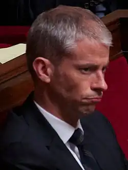 Ристер в ходе голосования Национального собрания за легализацию однополых браков 23 апреля 2013 года.