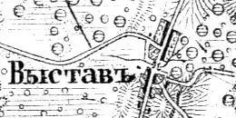 План деревни Выстав. 1915 год