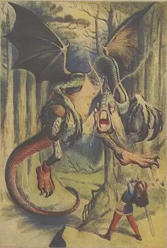 Бой с Бармаглотом. Рисунок Дж.&nbsp;Тенниела