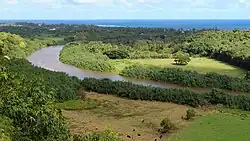 Вид на реку Ваилуа в октябре 2014 году.