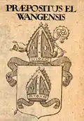Историческое изображение герба княжества-пробства. (Ок. 1680 г.)