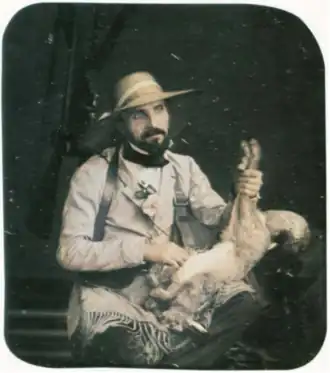 Автопортрет в образе охотника. Около 1855 года