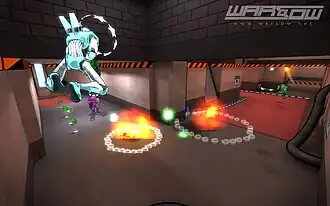 Скриншот, демонстрирующий мультипликационный стиль геймдизайна.