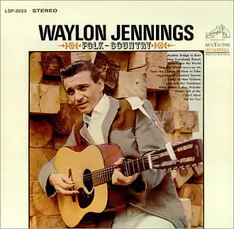 Обложка альбома Вэйлона Дженнингса «Folk-Country» (1966)