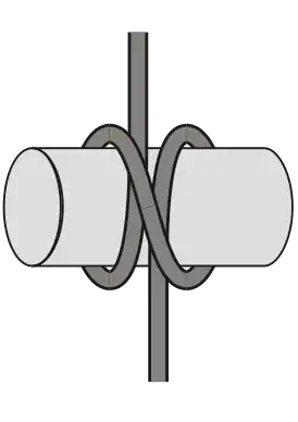 Штыковые,например, «выбленочный», изначально закреплял тонкий трос на более толстом, — схватывающий узел