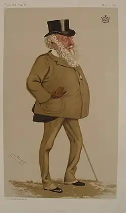 Карикатура на 2-го графа Комбермера, Vanity Fair (британский журнал), 1888 год