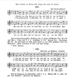 Мелодии к песне из сборника 1897 года