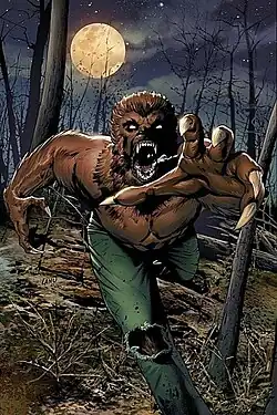 Ночной оборотень на обложке комикса Legion of Monsters: Werewolf by Night (vol. 1) #1 (февраль 2007)Художник — Грег Лэнд.