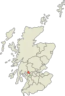 Уэст-Данбартоншир на карте