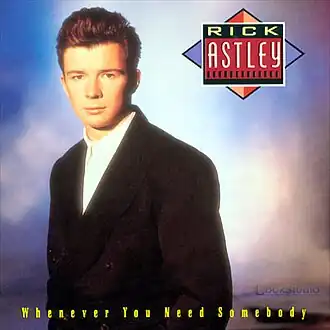 Обложка альбома Рика Эстли «Whenever You Need Somebody» (1987)