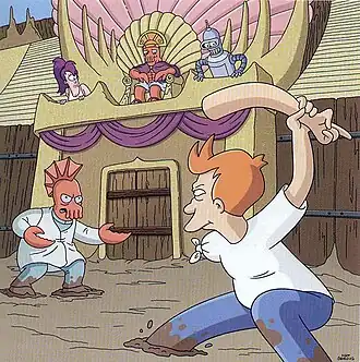 Фрай и Зойдберг борются насмерть