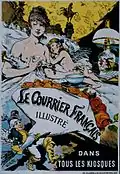Le Courrier français illustré, афиша-литография, 1890