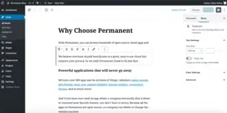Скриншот программы WordPress