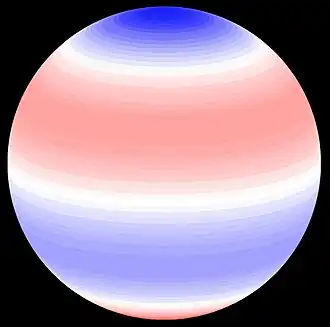 Компьютерная модель возможной нерадиальной моды колебаний на ξ Гидры.